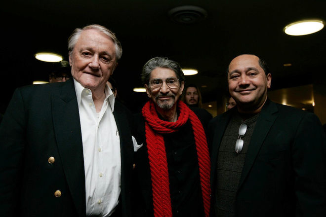 I: Robert Vaughn, Pablo Ferro, Allen Ferro at Bullitt tribute screening