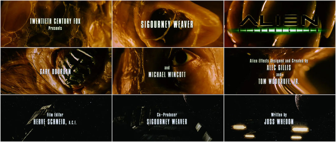 Alien: Resurrection (1997) — Art of the Title